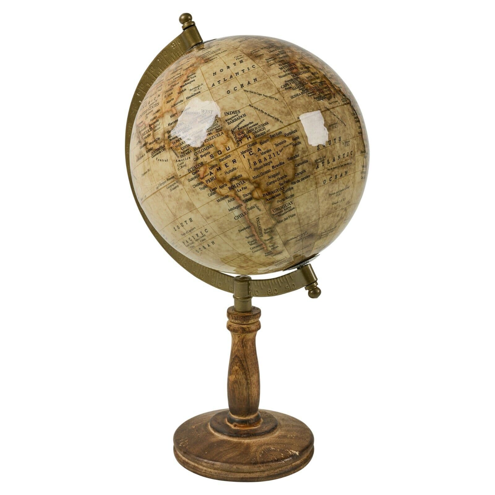 Mappamondo con base in legno classico per arredamento ufficio in Mappamondi Decor Space - Altamura, commercioVirtuoso.it