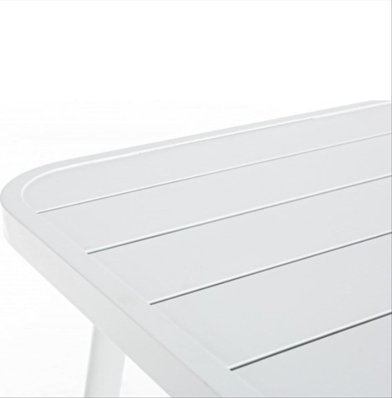 TAVOLO TAVOLI PER ESTERNO DA GIARDINO DA BAR LENNIE IN ALLUMINIO BIANCO 82X82 BIZZOTTO