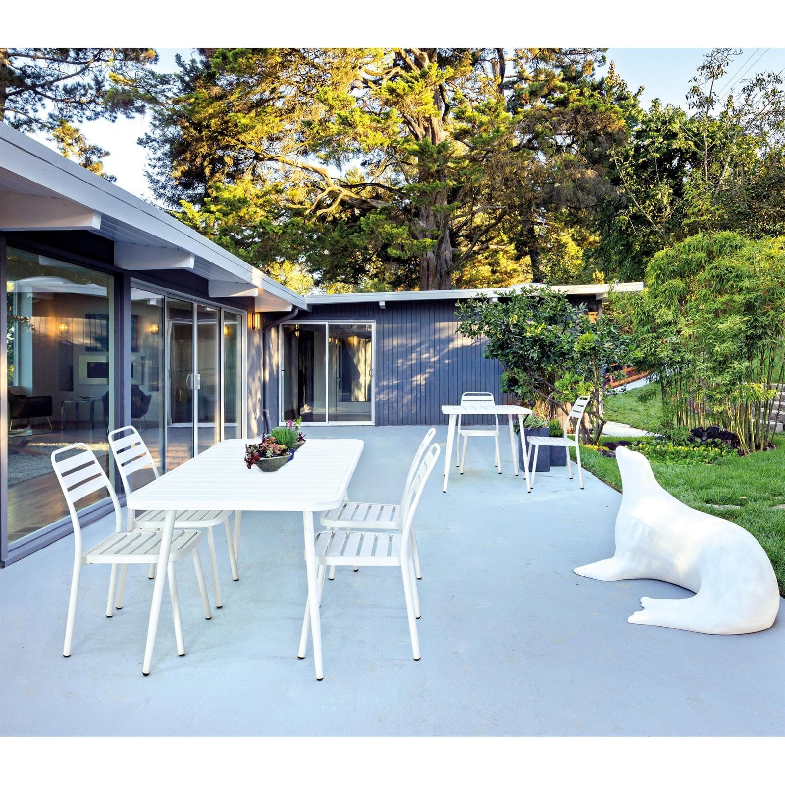 TAVOLO TAVOLI PER ESTERNO DA GIARDINO DA BAR LENNIE IN ALLUMINIO BIANCO 82X82 BIZZOTTO