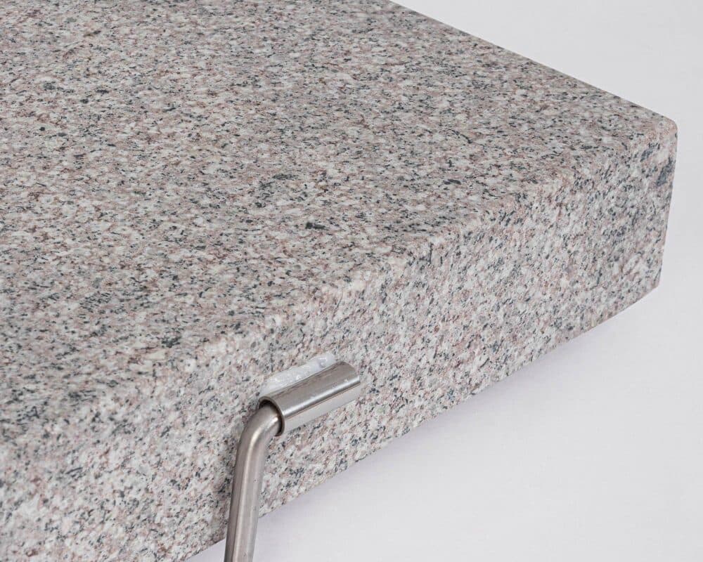 Base per ombrellone Shiny in granito e acciaio con ruote 30 Kg in Ombrelloni Decor Space - Altamura, commercioVirtuoso.it