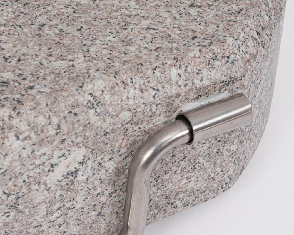 Base per ombrellone Shiny in granito e acciaio con ruote 30 Kg in Ombrelloni Decor Space - Altamura, commercioVirtuoso.it