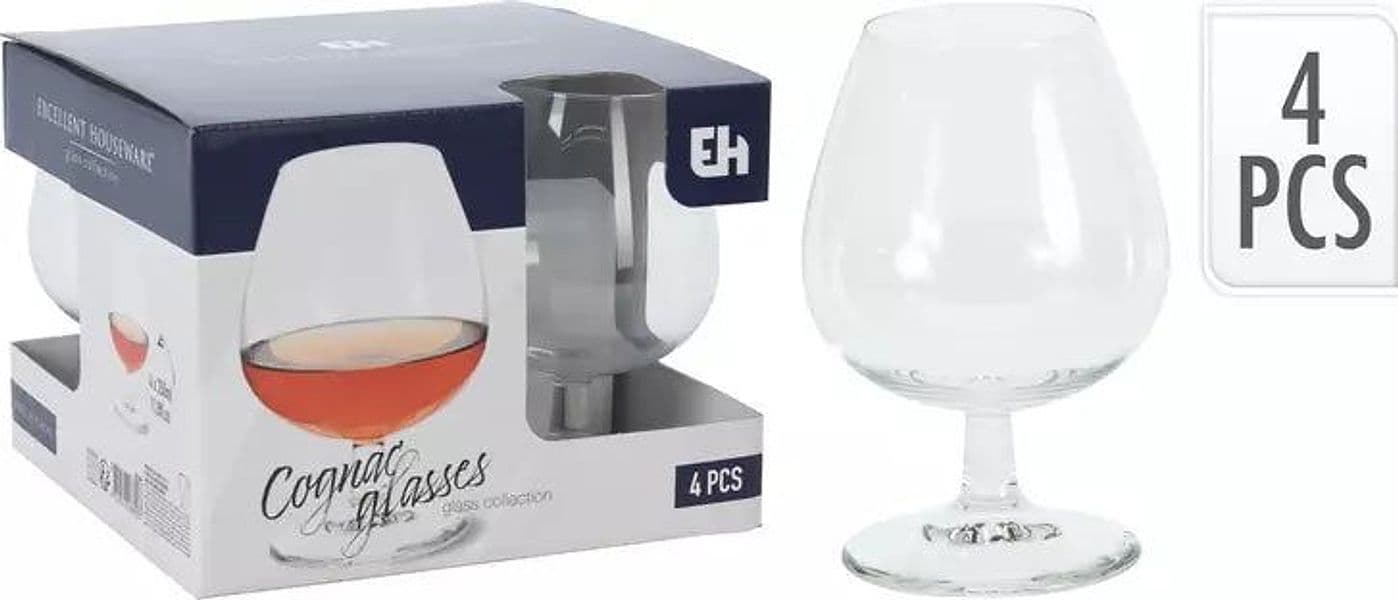 Calici decorativi in vetro trasparente per whisky 350 ml set da 4 in Calici da acqua Decor Space - Altamura, commercioVirtuoso.it