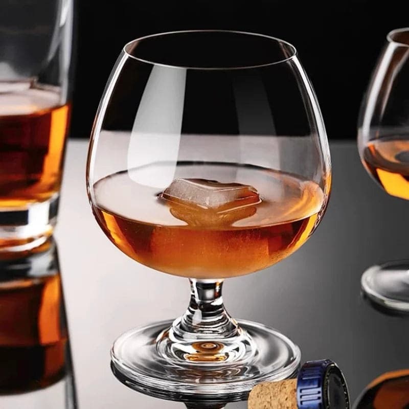 Calici decorativi in vetro trasparente per whisky 350 ml set da 4 in Calici da acqua Decor Space - Altamura, commercioVirtuoso.it