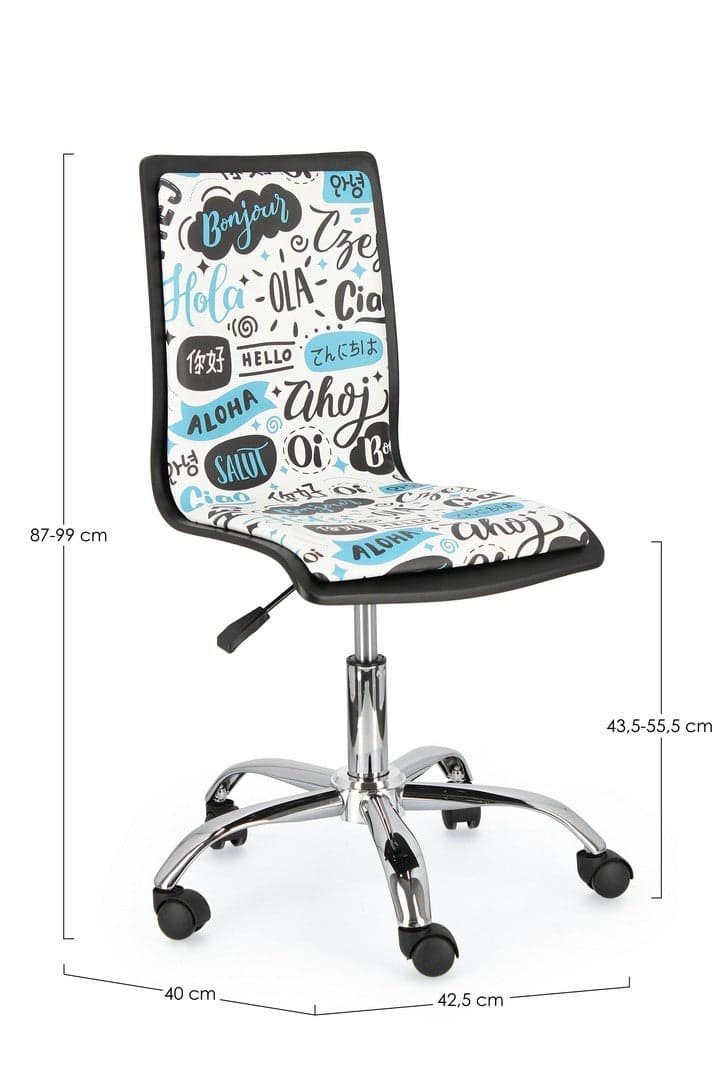 Sedia da ufficio girevole con ruote "Young" per scrivania cameretta bambini in Poltrone Decor Space - Altamura, commercioVirtuoso.it