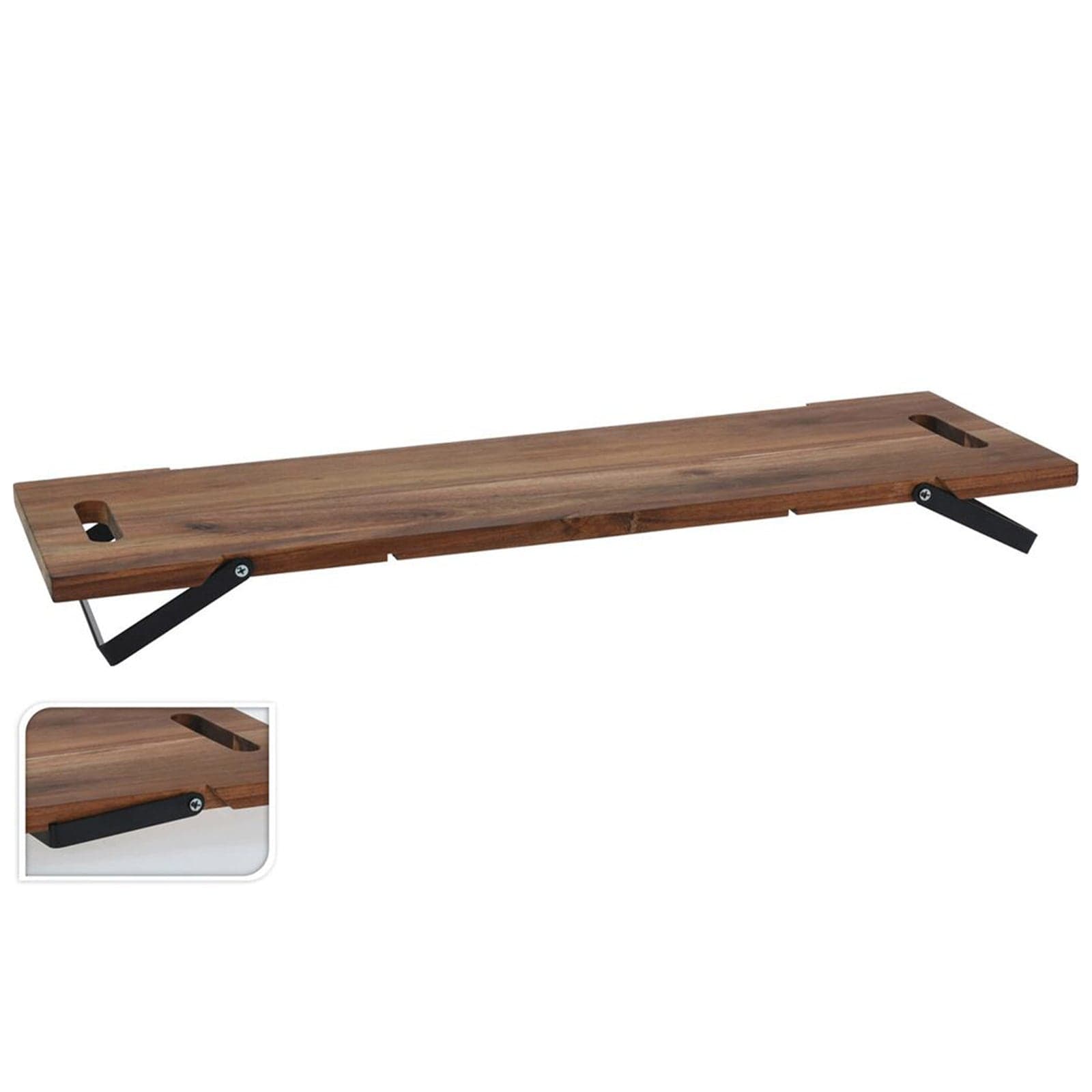 Vassoio in legno di acacia e metallo 67 cm in Vassoi da portata Decor Space - Altamura, commercioVirtuoso.it