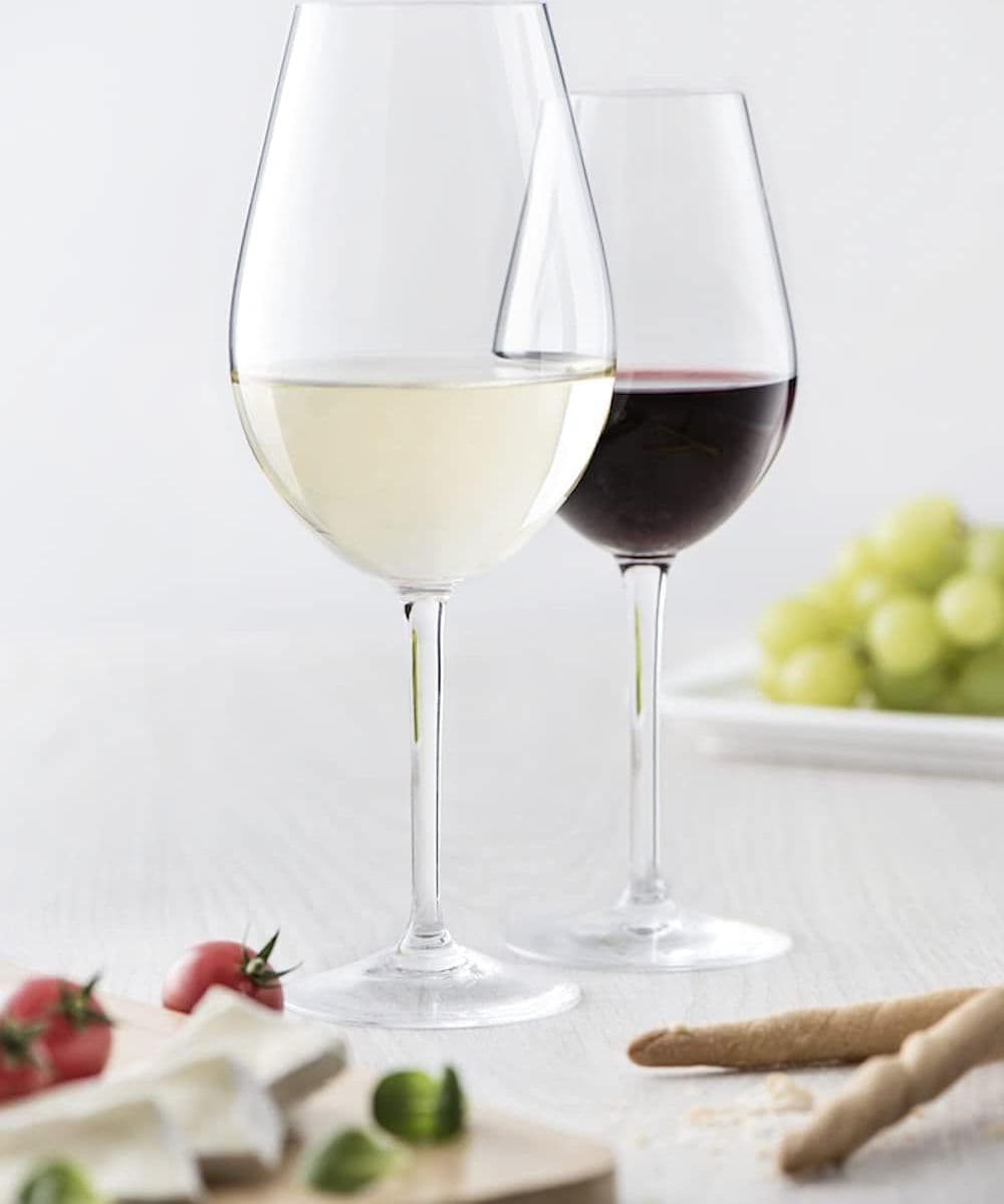 Calici decorativi in vetro trasparente per vino rosso 540 ml set da 4 in Calici da vino Decor Space - Altamura, commercioVirtuoso.it
