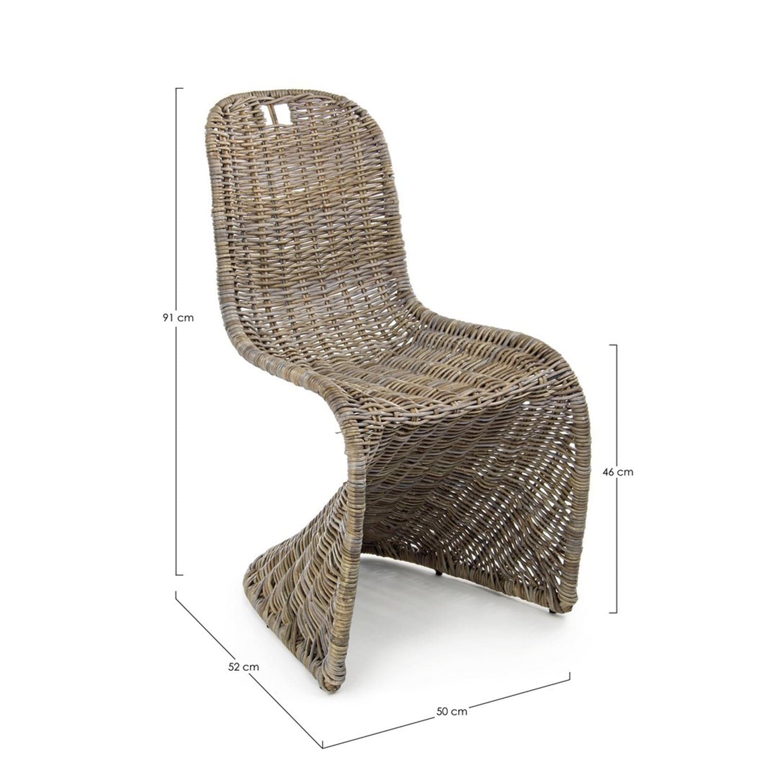 Sedia "New Zacarias" in rattan naturale per giardino e veranda h 102 cm in Sedie per tavolo da giardino Decor Space - Altamura, commercioVirtuoso.it