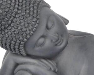 Statuetta di Buddha pensante "Pattaya" in Fibra di Vetro e Argilla, decorazione per uso esterno in Portalumini Decor Space - Altamura, commercioVirtuoso.it
