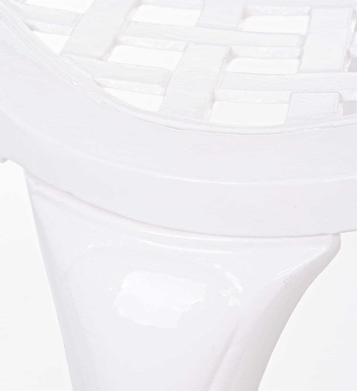 Sedia faenza in alluminio bianco da esterno per giardino e veranda