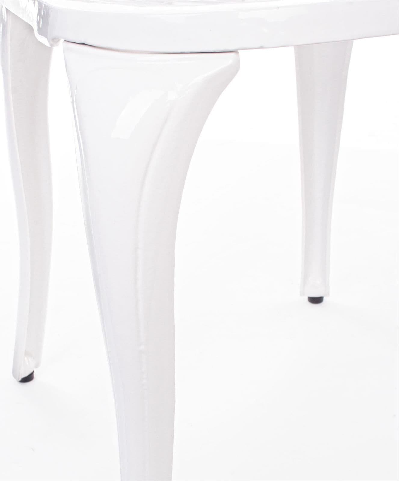 Sedia faenza in alluminio bianco da esterno per giardino e veranda