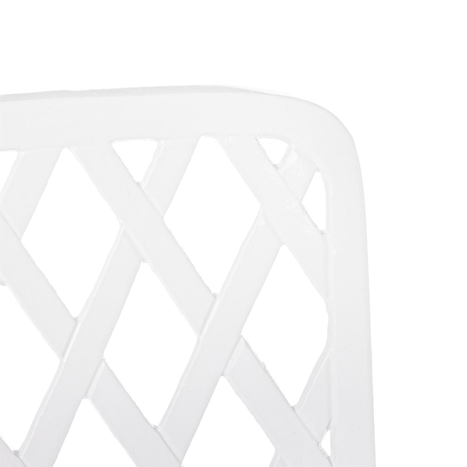 Sedia faenza in alluminio bianco da esterno per giardino e veranda
