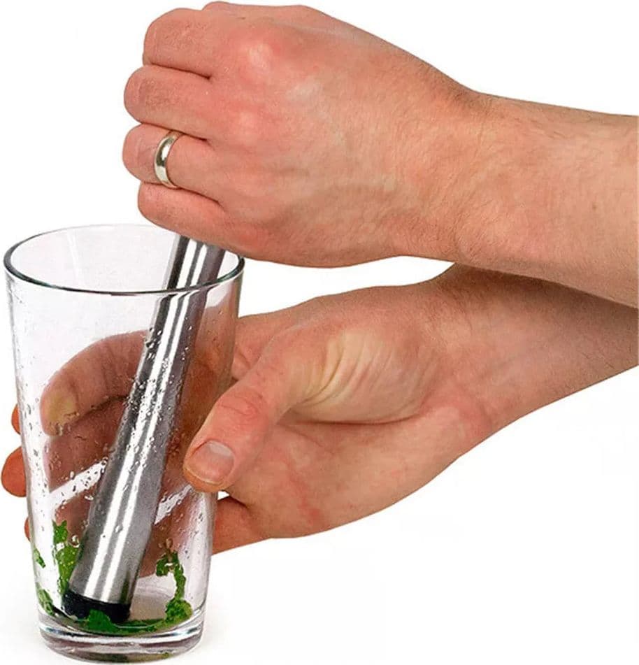 Pestello in acciaio inox da bar per cocktail h 17,5 cm in Set di accessori da Cocktail Decor Space - Altamura, commercioVirtuoso.it