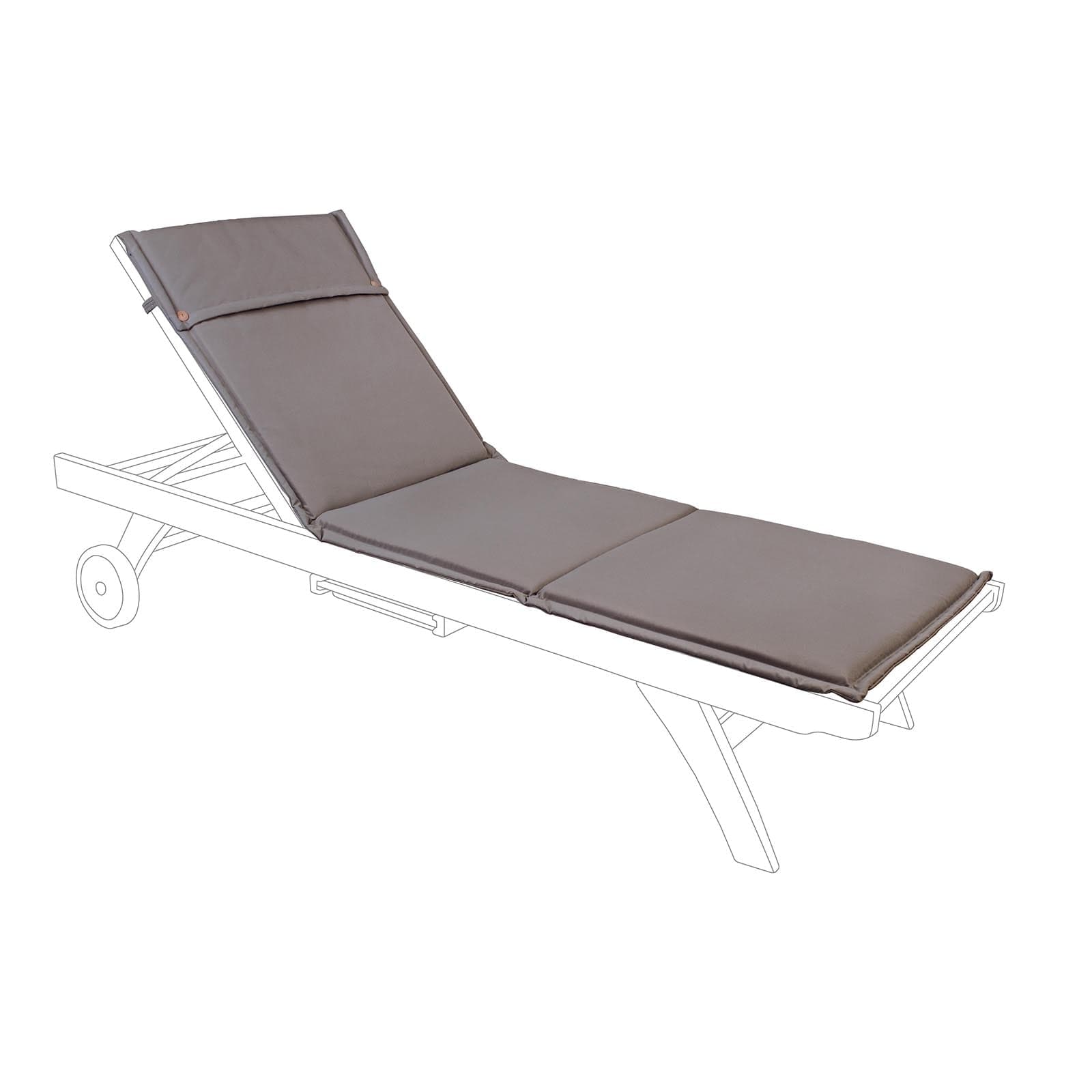 Cuscino per lettino da esterno per spiaggine , idrorepellente 190 x 62 cm in Cuscini per divani Decor Space - Altamura, commercioVirtuoso.it