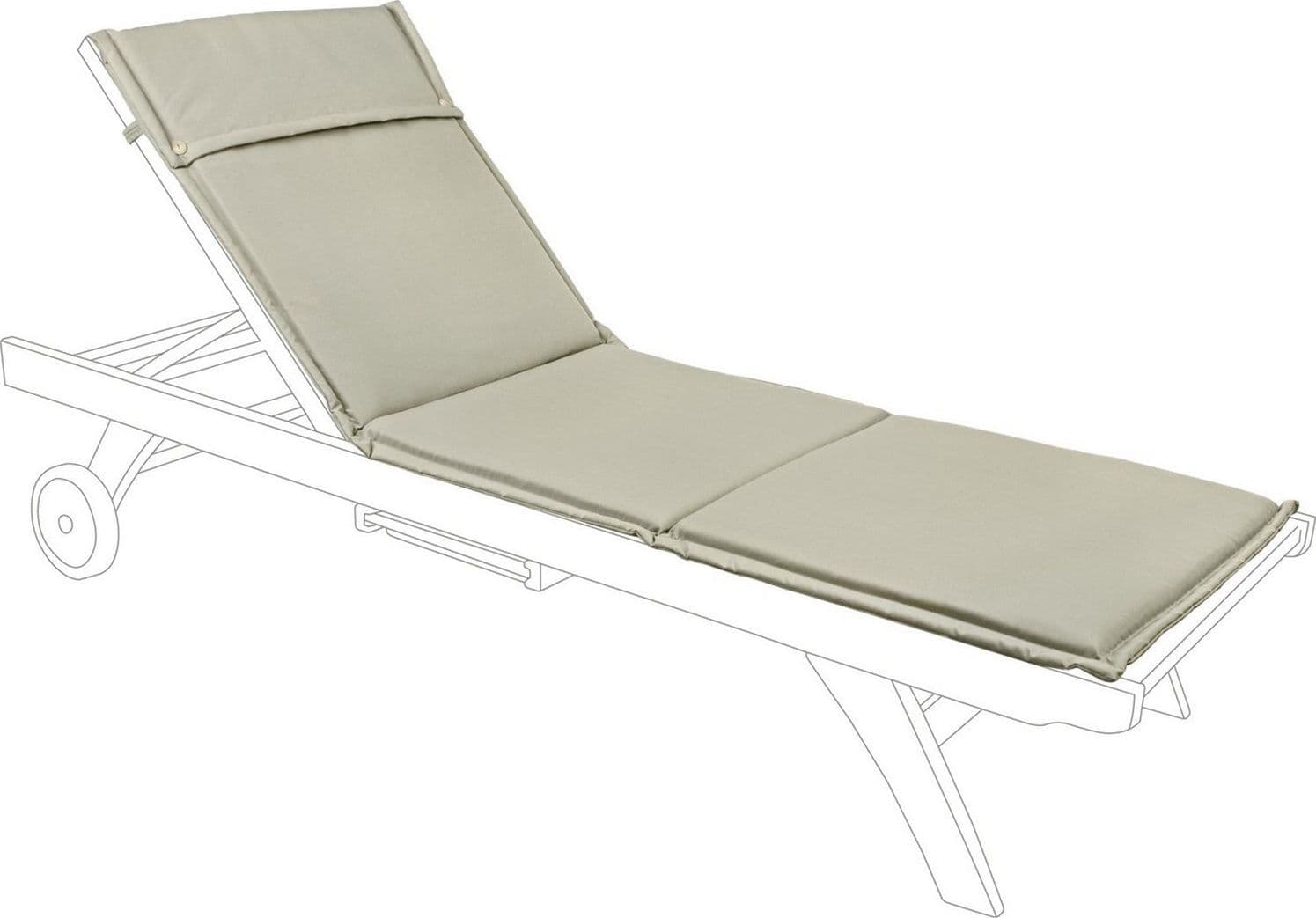 Cuscino per lettino da esterno per spiaggine , idrorepellente 190 x 62 cm in Cuscini per divani Decor Space - Altamura, commercioVirtuoso.it