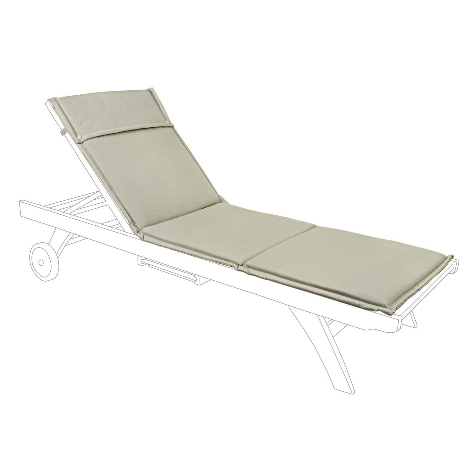 Cuscino per lettino da esterno per spiaggine , idrorepellente 190 x 62 cm in Cuscini per divani Decor Space - Altamura, commercioVirtuoso.it