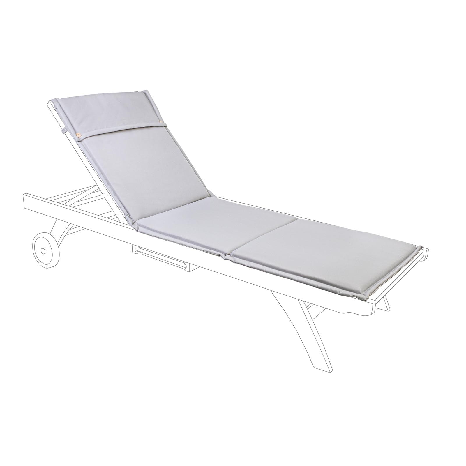 Cuscino per lettino da esterno per spiaggine , idrorepellente 190 x 62 cm in Cuscini per divani Decor Space - Altamura, commercioVirtuoso.it