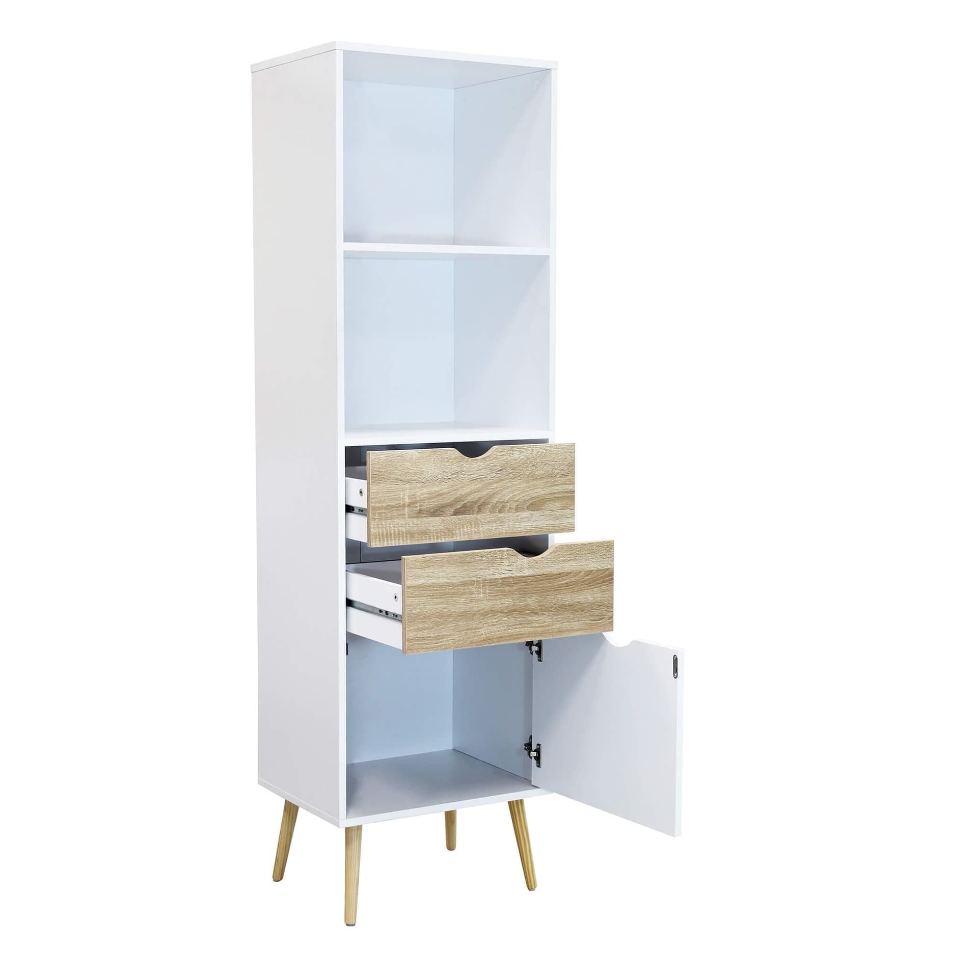 Colonna alta con cassettiera con 3 cassetti, mobile Sheldon guide in metallo h 171 cm in Credenze Decor Space - Altamura, commercioVirtuoso.it
