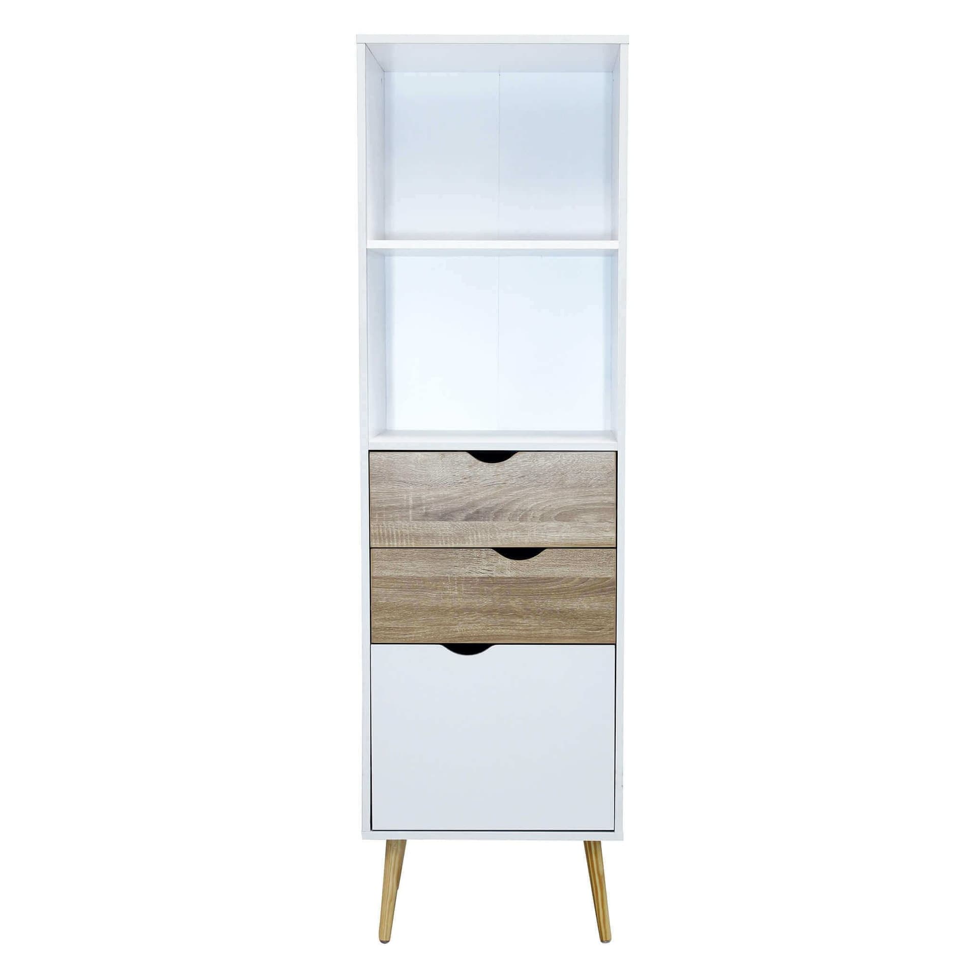 Colonna alta con cassettiera con 3 cassetti, mobile Sheldon guide in metallo h 171 cm in Credenze Decor Space - Altamura, commercioVirtuoso.it