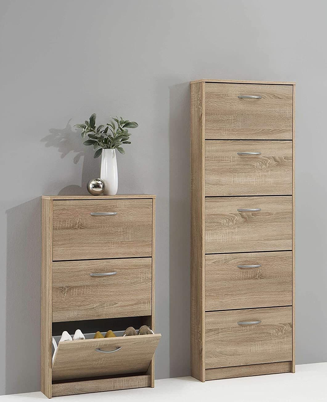Scarpiera slim moderna in legno salva spazio, per arredamento interno "Made in Italy" in Scaffali portascarpe da armadio Decor Space - Altamura, commercioVirtuoso.it