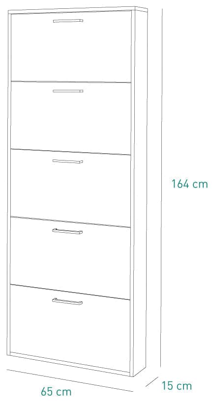 Scarpiera slim moderna in legno salva spazio, per arredamento interno "Made in Italy" in Scaffali portascarpe da armadio Decor Space - Altamura, commercioVirtuoso.it