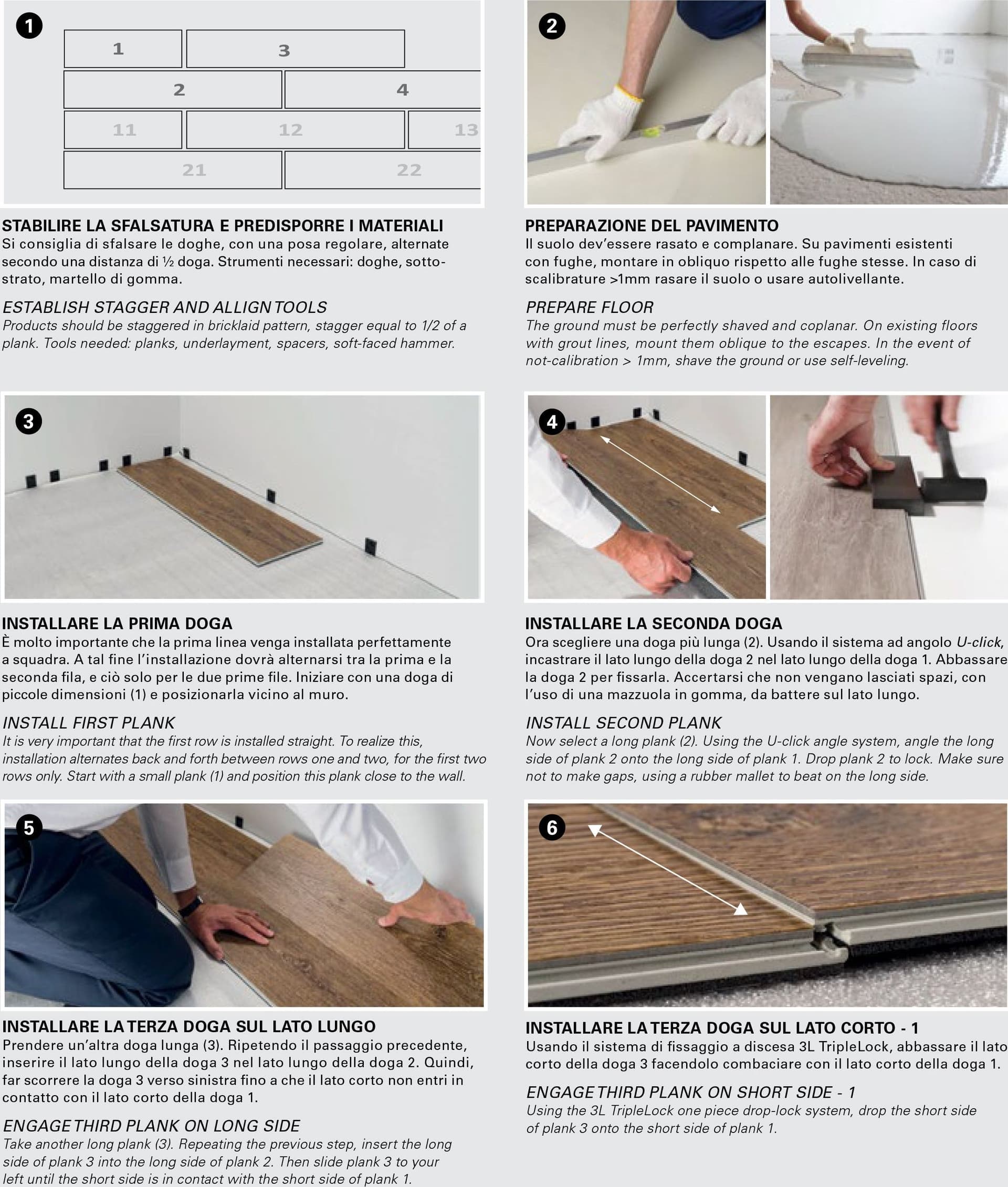 Pavimento laminato ad incastro con tappetino "Vinyl Superior" pannelli di rivestimento a secco effetto legno in Battiscopa Decor Space - Altamura, commercioVirtuoso.it