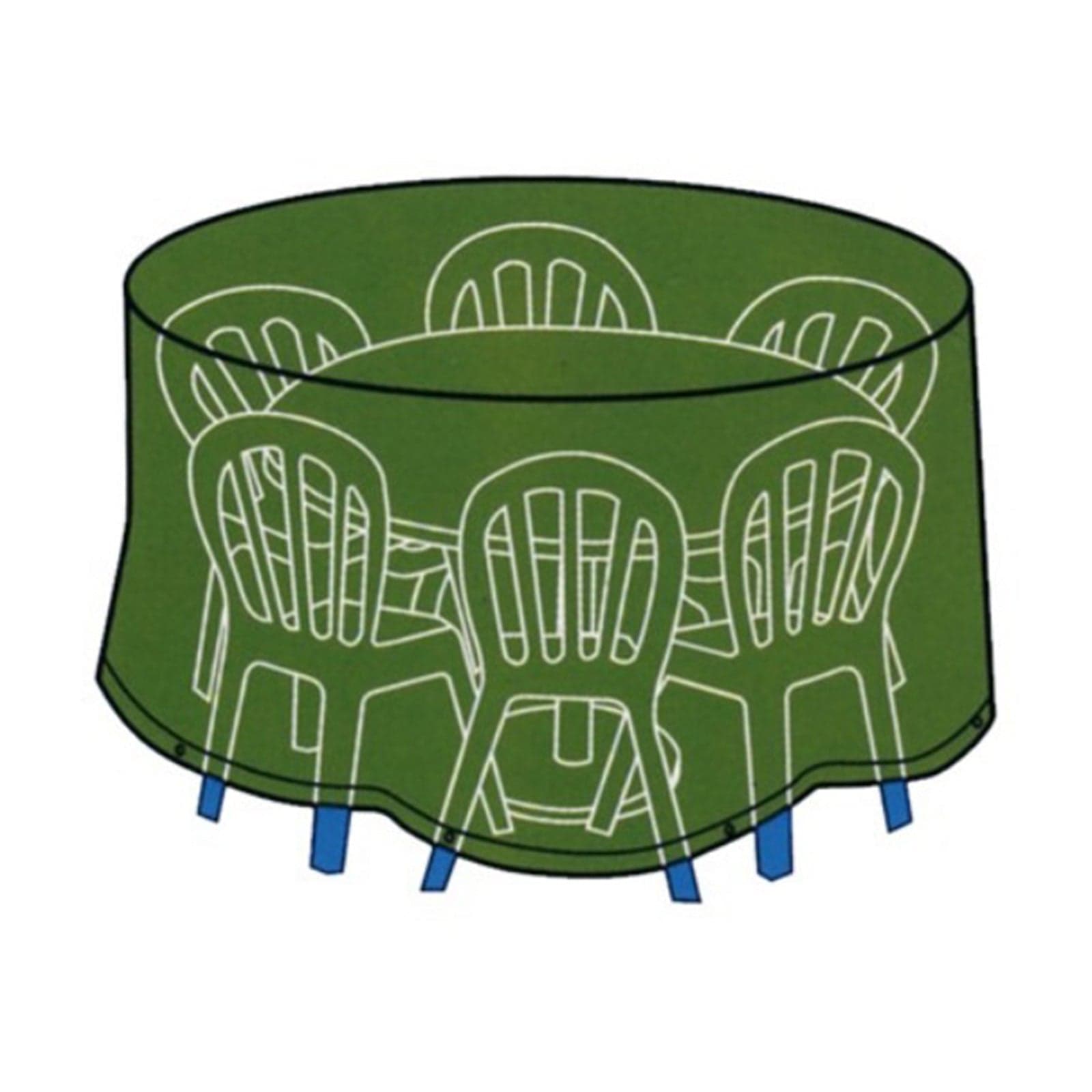 Telo di protezione "Cover" per tavoli tondi con sedie da Giardino e Piscina Ø 193x h89 cm. in Tavoli standard Decor Space - Altamura, commercioVirtuoso.it