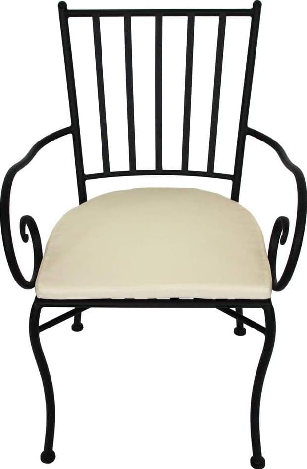 Poltrone "Ortigia" in acciaio verniciato a polvere per giardino e veranda con cuscino in Sedie per tavolo da giardino Decor Space - Altamura, commercioVirtuoso.it