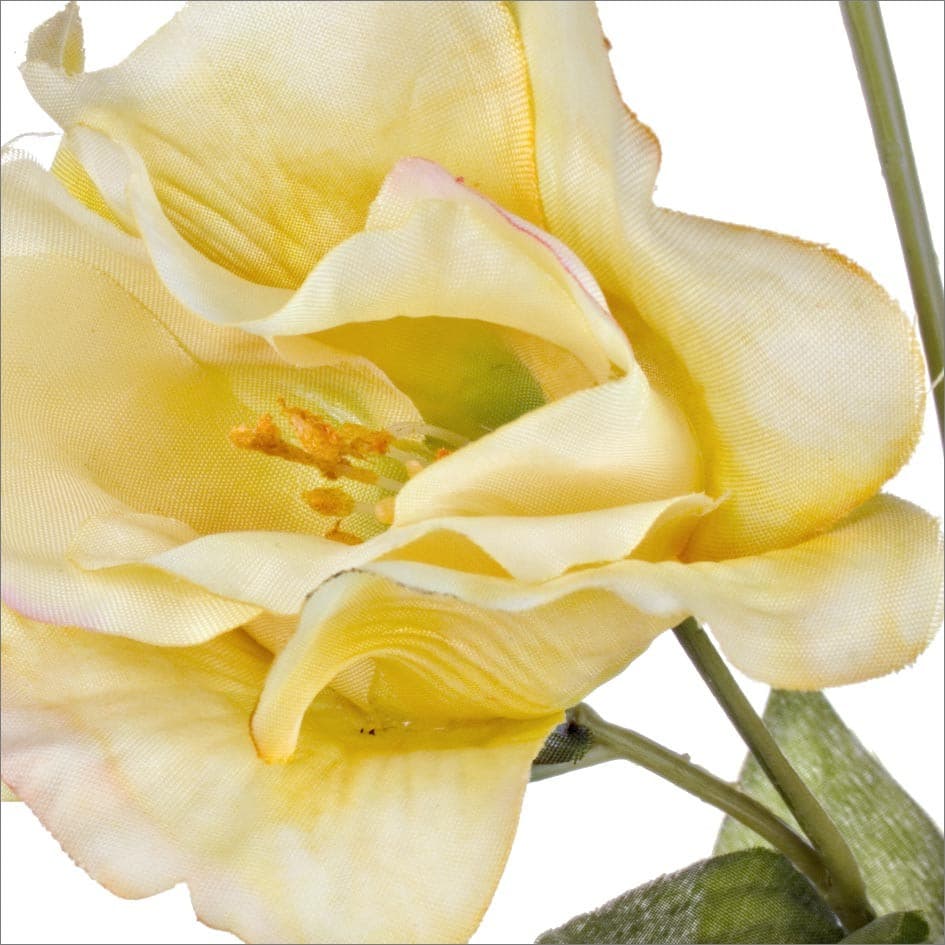 Fiore artificiale Lisianthus  h 76 cm effetto realistico con foglie verdi in Piante artificiali Decor Space - Altamura, commercioVirtuoso.it