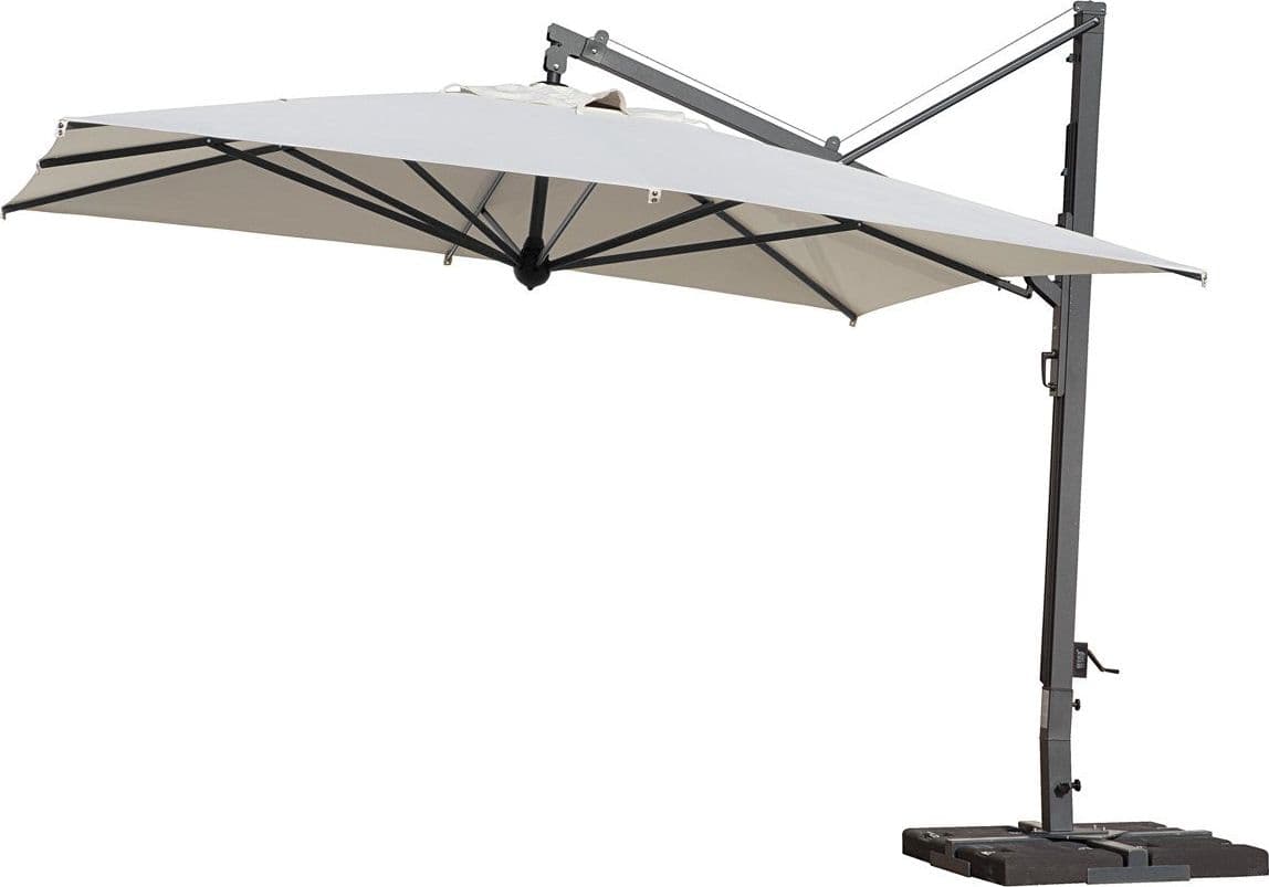 Ombrellone quadrato professionale con palo laterale "Galileo Maxi" in alluminio da esterno "Made In Italy" in Ombrelloni Decor Space - Altamura, commercioVirtuoso.it