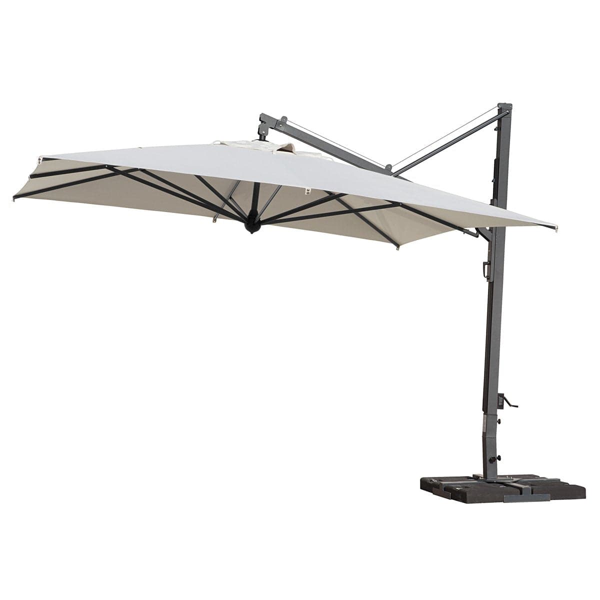 Ombrellone quadrato professionale con palo laterale "Galileo Maxi" in alluminio da esterno "Made In Italy" in Ombrelloni Decor Space - Altamura, commercioVirtuoso.it