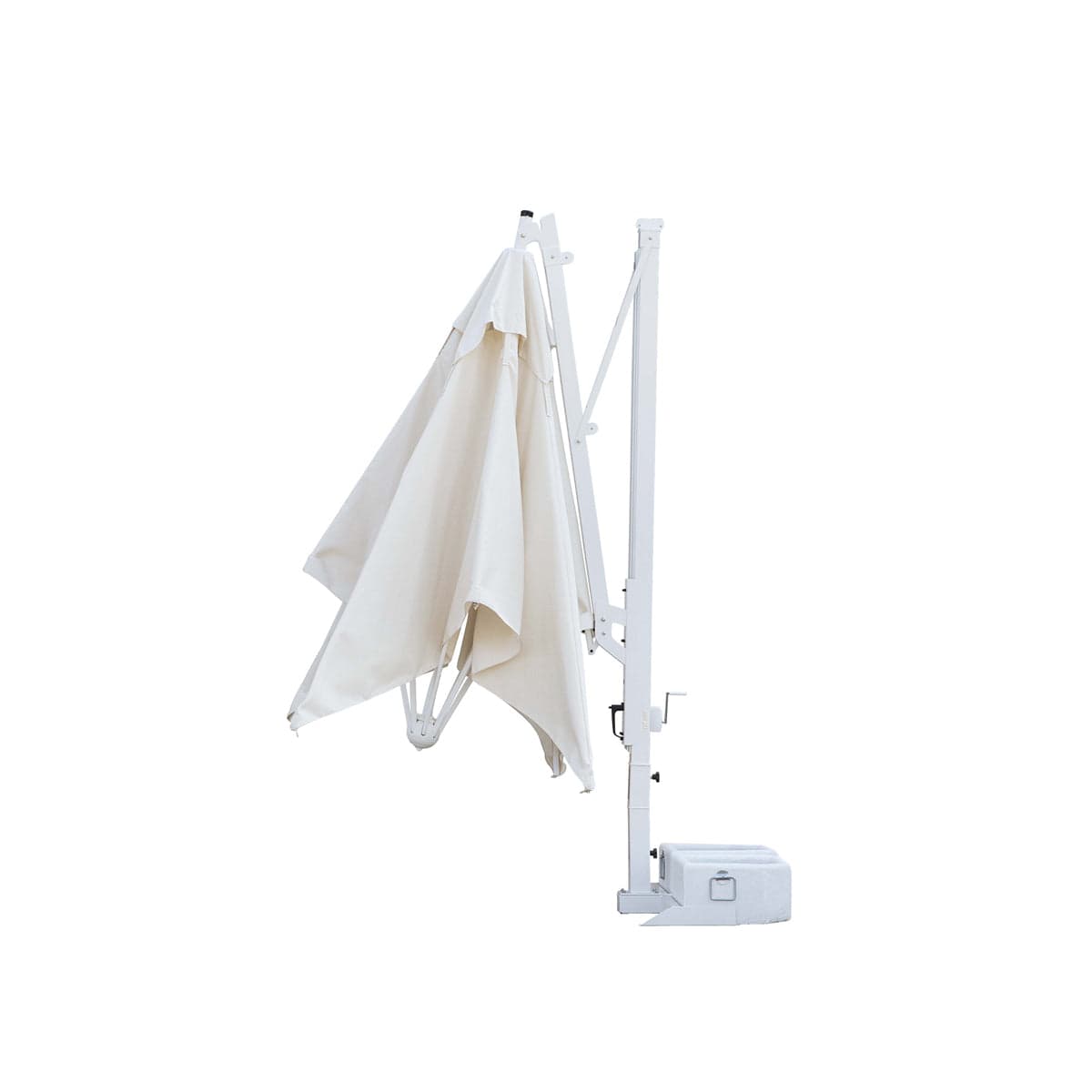 Ombrellone rettangolare professionale con palo laterale "Galileo Starwhite" in alluminio per esterno "Made In Italy" in Ombrelloni Decor Space - Altamura, commercioVirtuoso.it