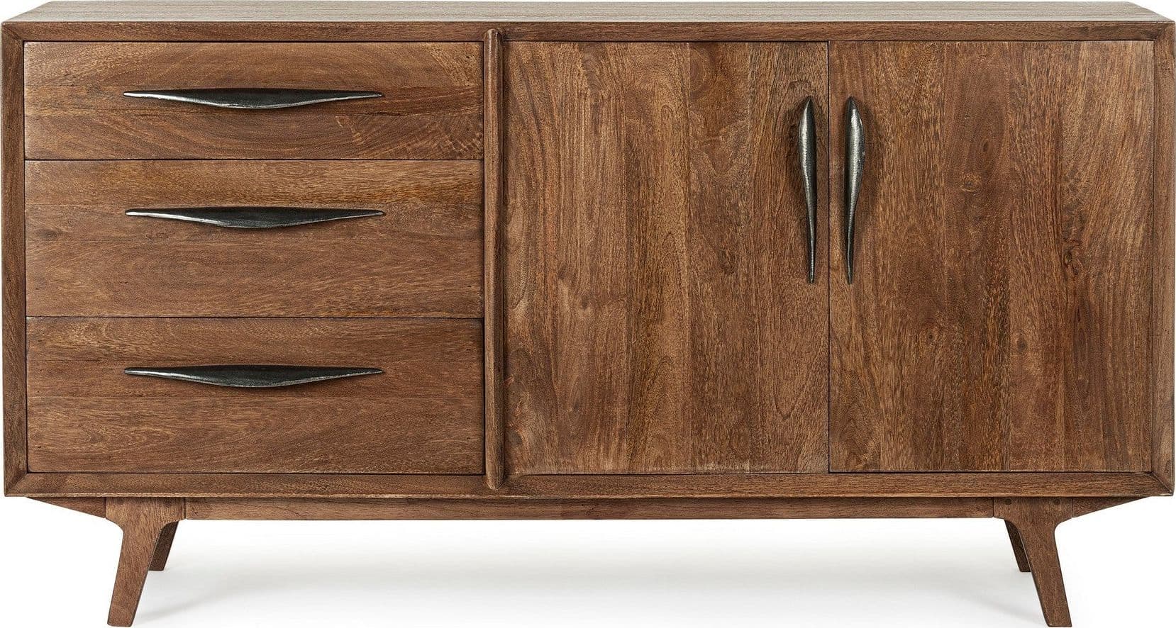 Credenza "Sherman" con struttura e gambe in legno mango, mobile in stile vintage in Credenze Decor Space - Altamura, commercioVirtuoso.it