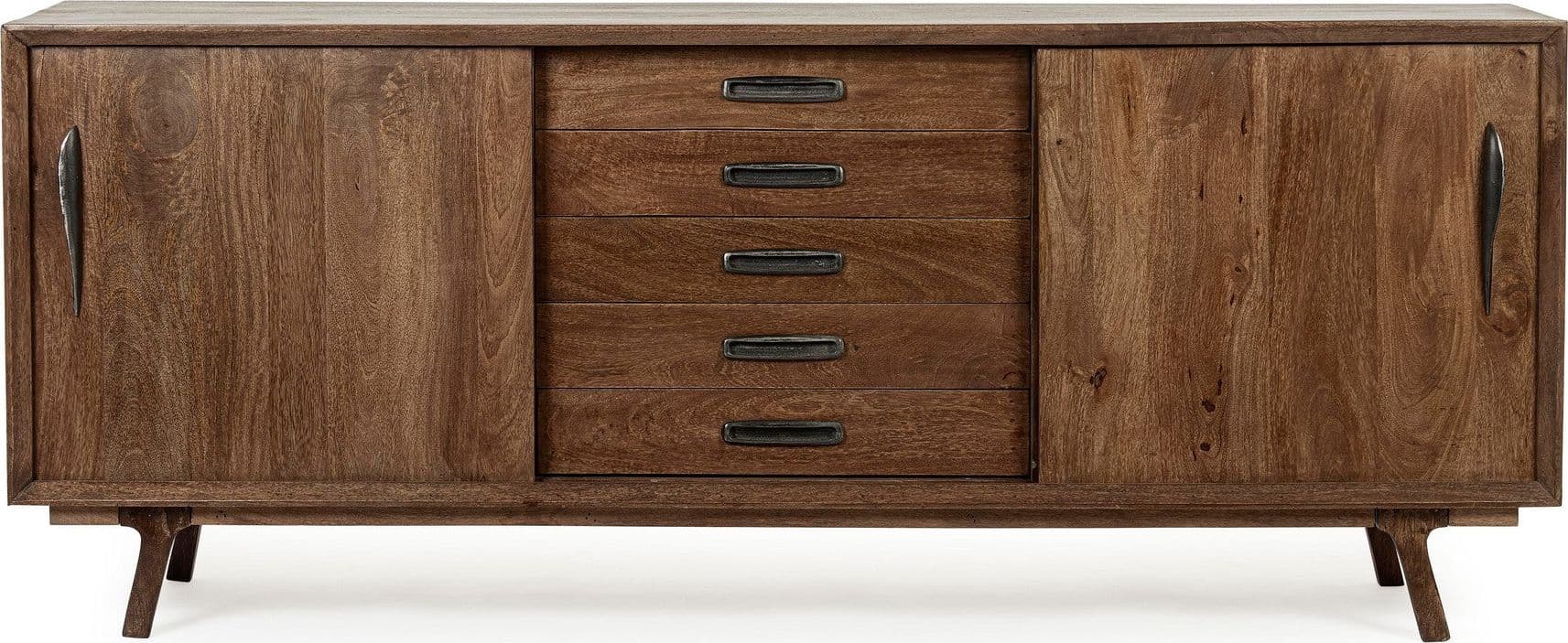 Credenza "Sherman" con struttura e gambe in legno mango, mobile in stile vintage in Credenze Decor Space - Altamura, commercioVirtuoso.it