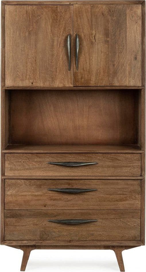 Credenza "Sherman" con struttura e gambe in legno mango, mobile in stile vintage - 41