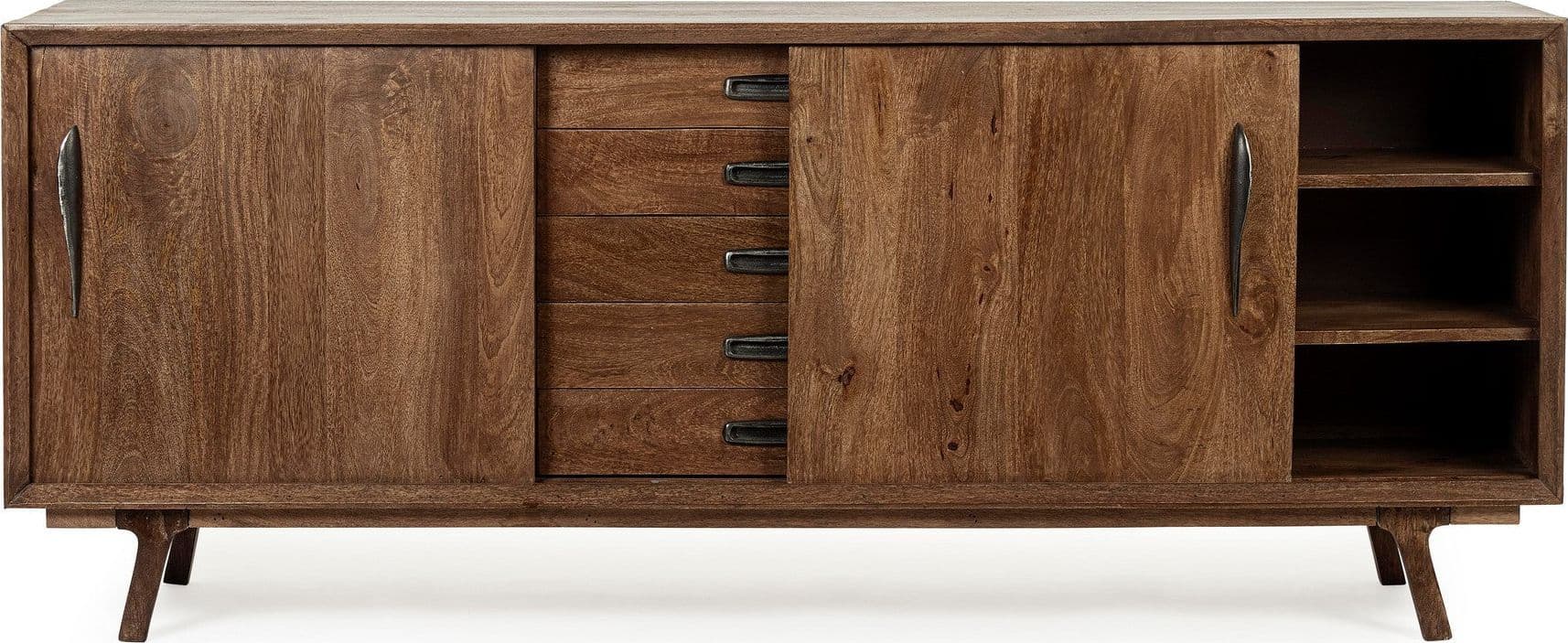Credenza "Sherman" con struttura e gambe in legno mango, mobile in stile vintage in Credenze Decor Space - Altamura, commercioVirtuoso.it
