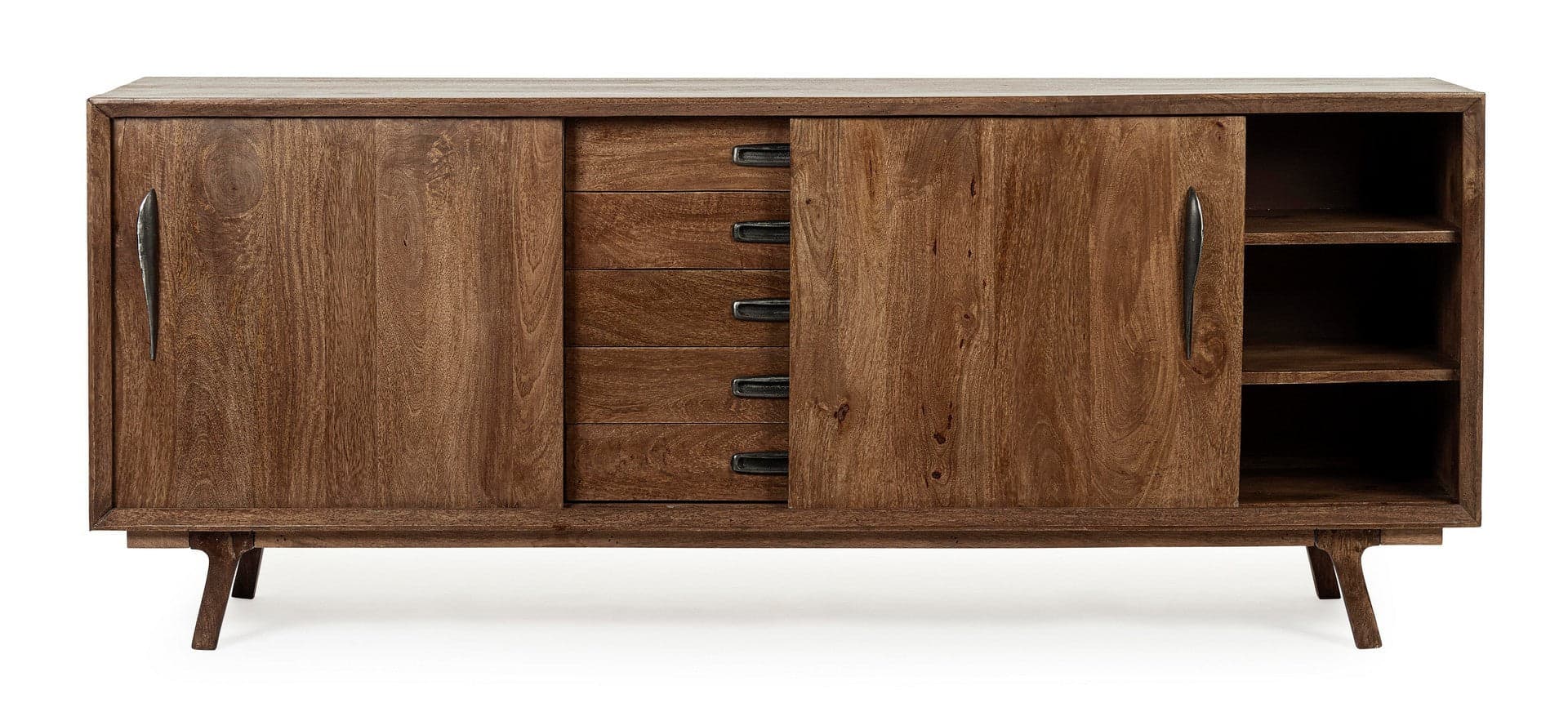 Credenza "Sherman" con struttura e gambe in legno mango, mobile in stile vintage in Credenze Decor Space - Altamura, commercioVirtuoso.it