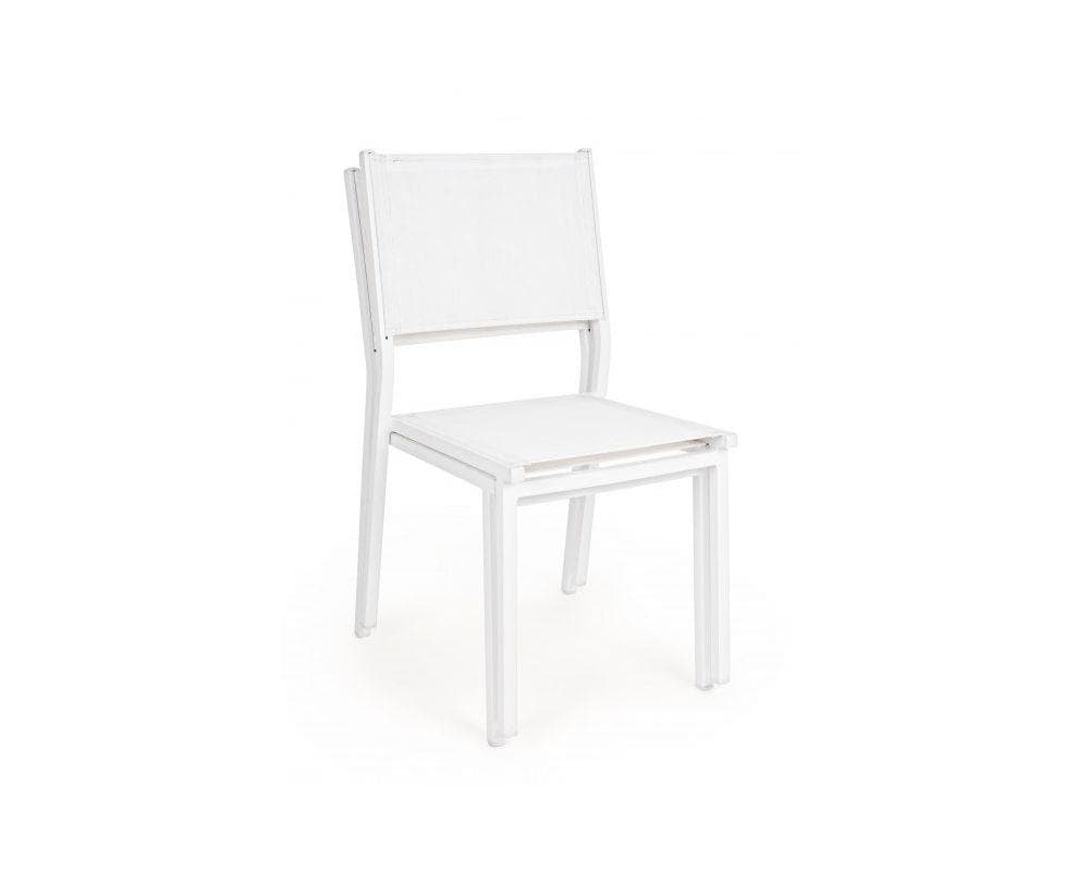 Sedia "Sardegna" struttura in alluminio verniciato e texilene imbottito per giardino e veranda in Sedie per tavolo da giardino Decor Space - Altamura, commercioVirtuoso.it