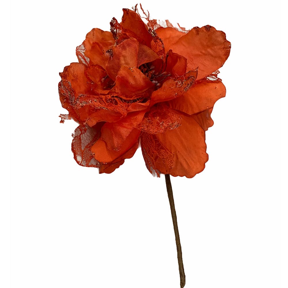 Fiore artificiale rosso h 17cm effetto realistico con stelo verde in Piante artificiali Decor Space - Altamura, commercioVirtuoso.it