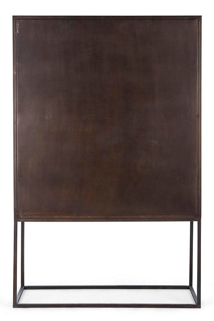 Credenza "Lanford" con struttura in acciaio, ante scolpite a mano, stile atmosfera in Credenze Decor Space - Altamura, commercioVirtuoso.it