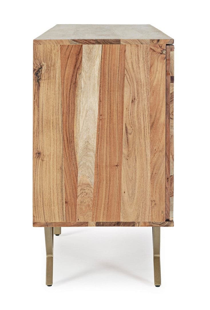 Credenza "Raida" con struttura in legno di acacia, mobile in stile moderno in Credenze Decor Space - Altamura, commercioVirtuoso.it