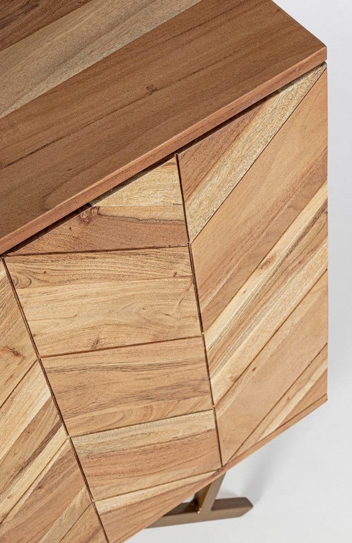 Credenza "Raida" con struttura in legno di acacia, mobile in stile moderno in Credenze Decor Space - Altamura, commercioVirtuoso.it