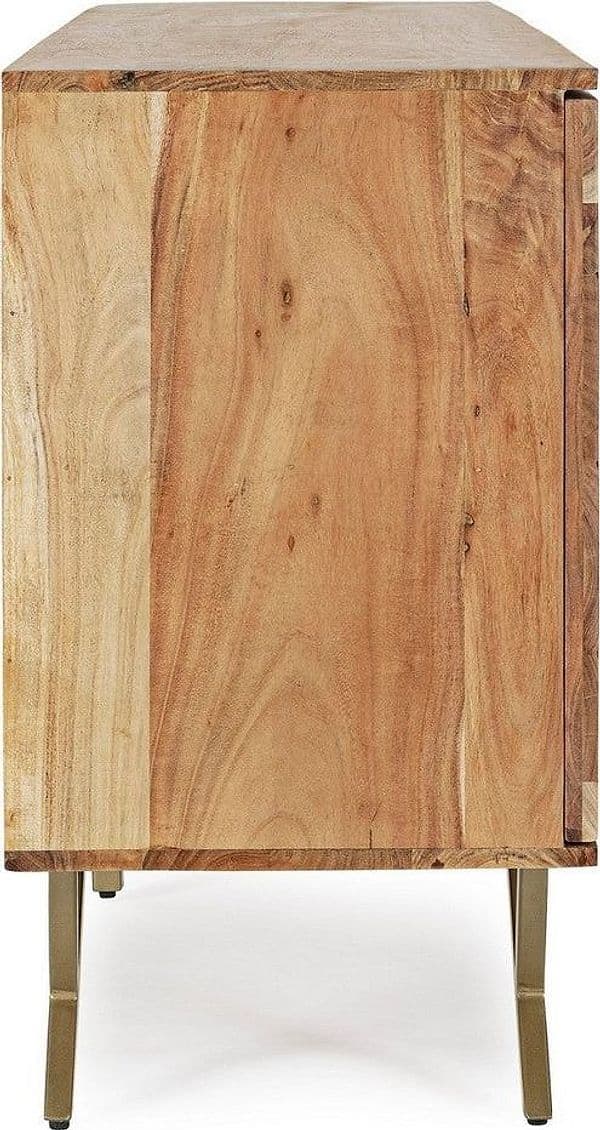 Credenza "Raida" con struttura in legno di acacia, mobile in stile moderno in Credenze Decor Space - Altamura, commercioVirtuoso.it