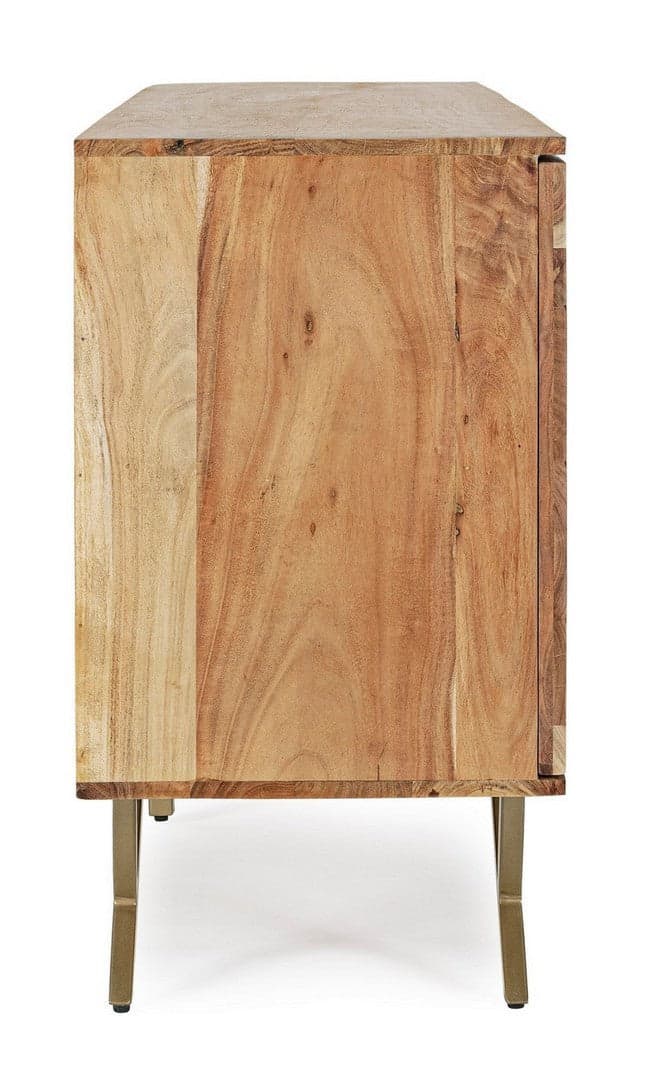 Credenza "Raida" con struttura in legno di acacia, mobile in stile moderno in Credenze Decor Space - Altamura, commercioVirtuoso.it