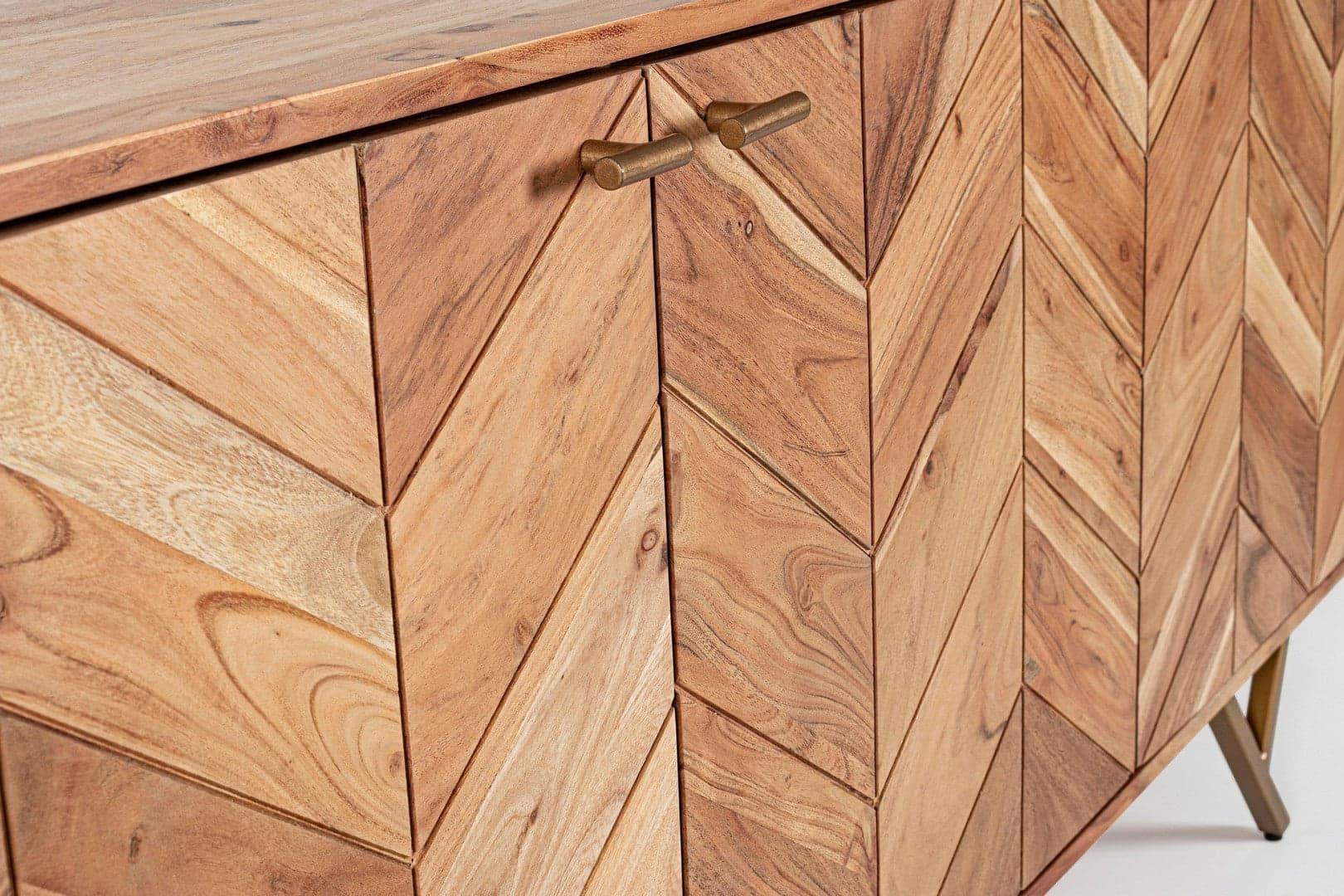 Credenza "Raida" con struttura in legno di acacia, mobile in stile moderno in Credenze Decor Space - Altamura, commercioVirtuoso.it