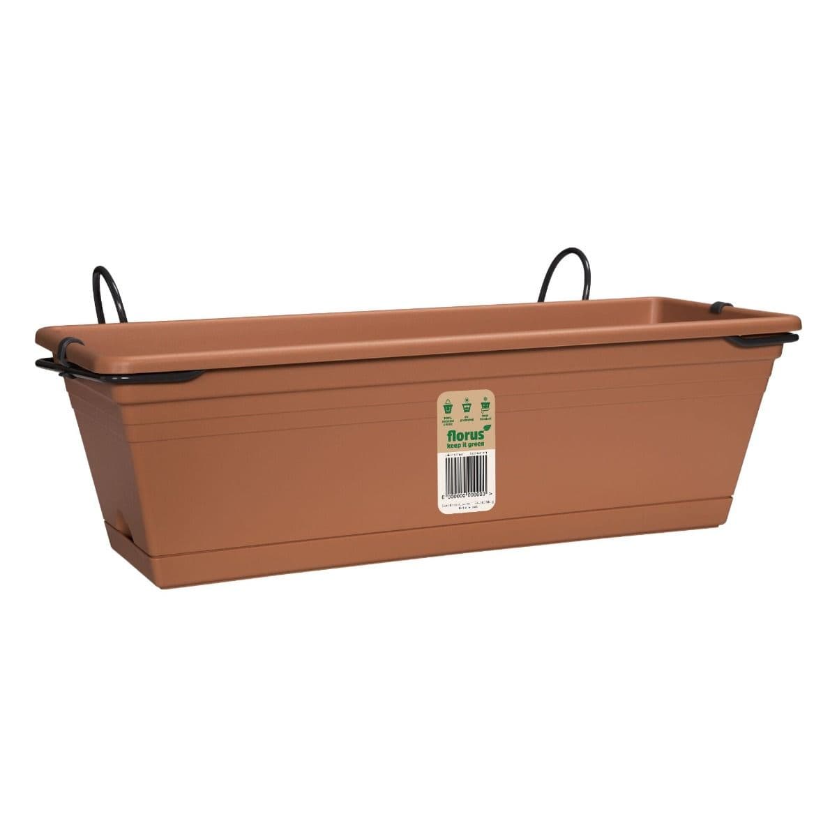 Vaso in plastica 100% riciclata Muro mare Basic con supporto incluso "Made in Italy" in Vasi tradizionali Decor Space - Altamura, commercioVirtuoso.it