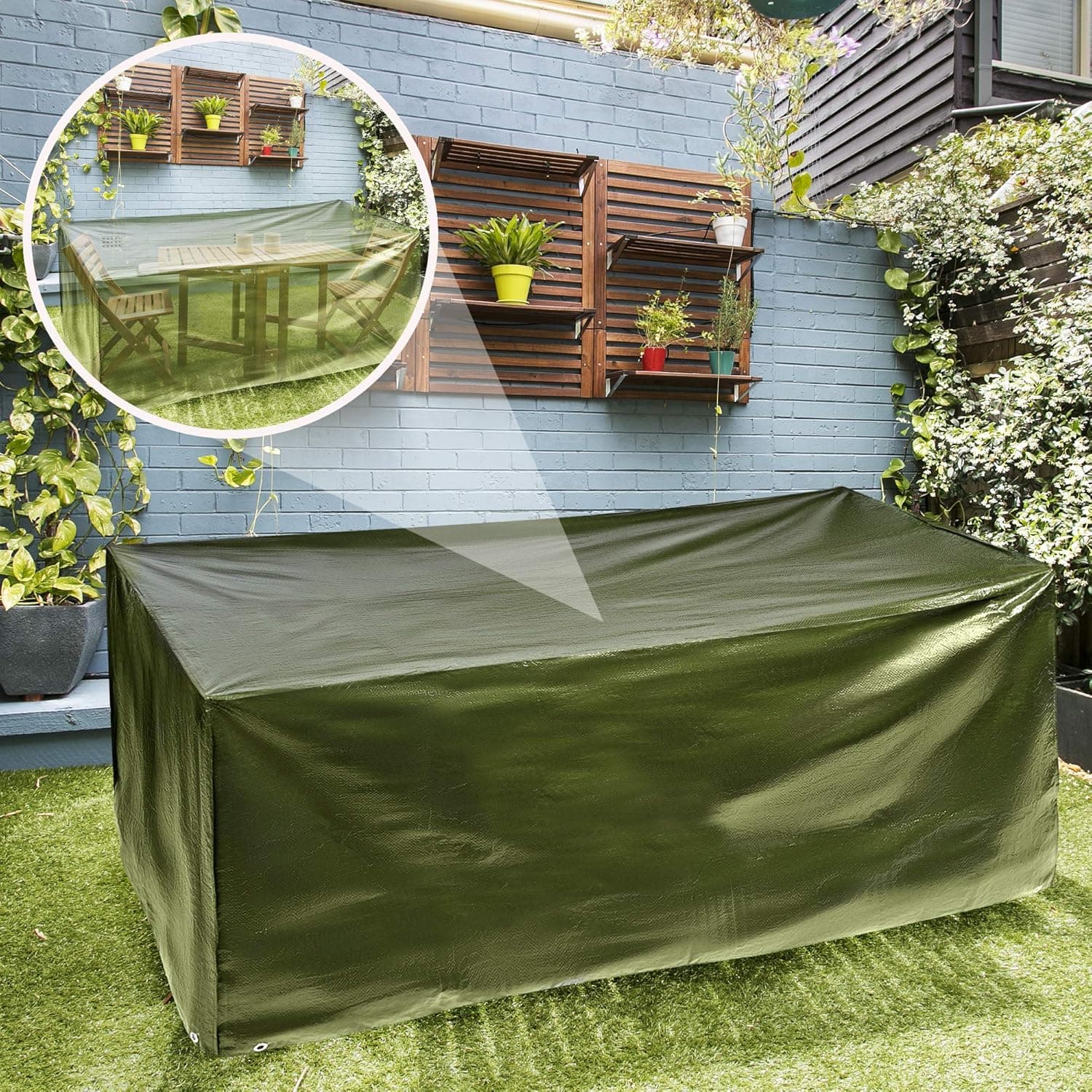 Telo di protezione "Cover" per tavoli rettangolari con sedie da Giardino e Piscina in Tavoli standard Decor Space - Altamura, commercioVirtuoso.it