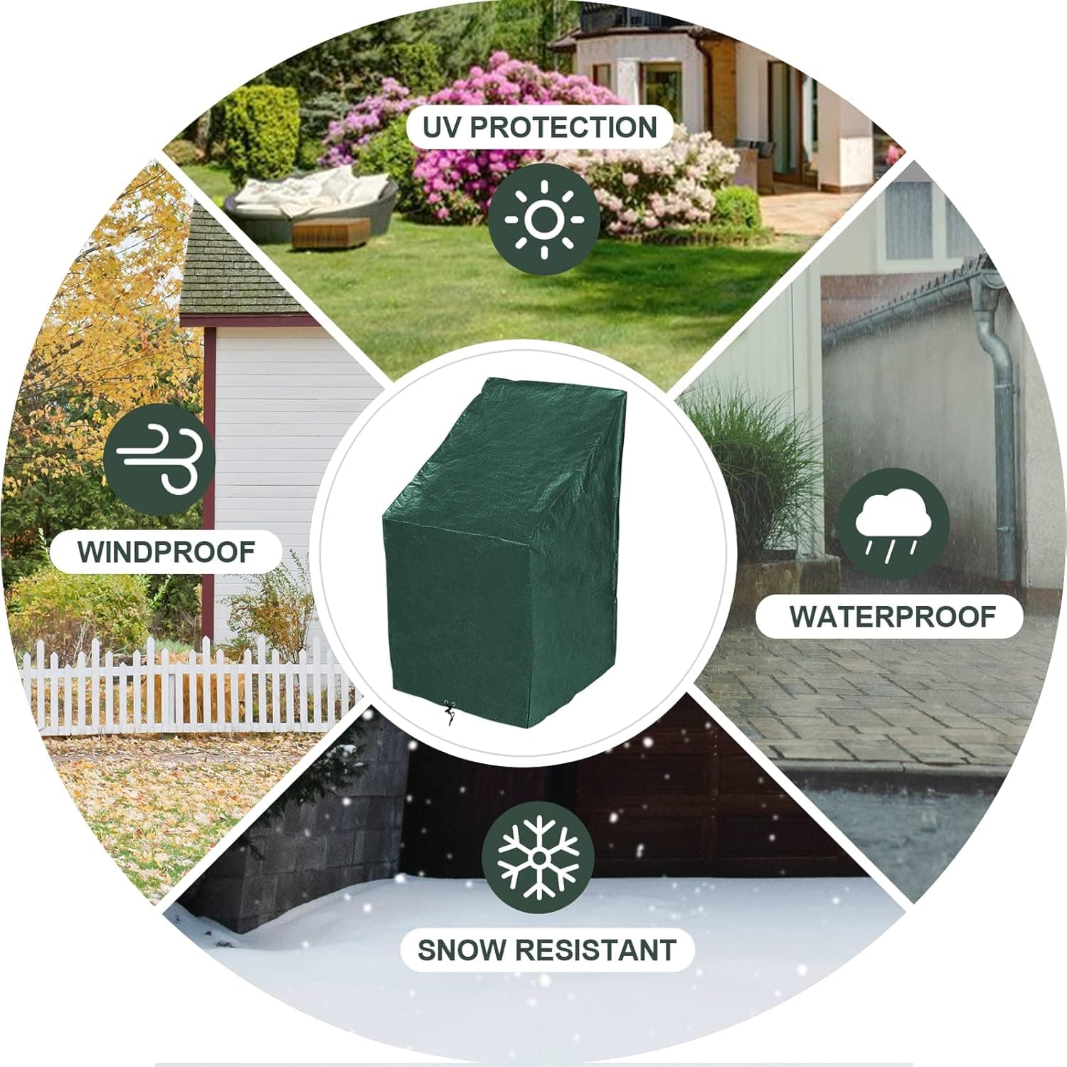 Telo di protezione "Cover" per sedie impilabili da Giardino e Piscina 66 x h 109 Cm in Sedie per tavolo da giardino Decor Space - Altamura, commercioVirtuoso.it