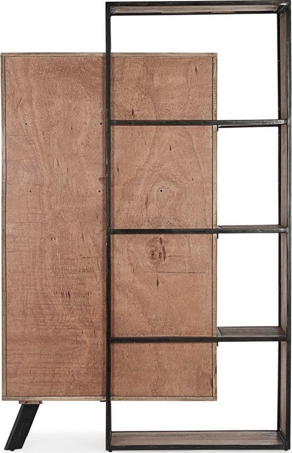Credenza "Manchester" con struttura in legno di mango e acciaio, cassetti in legno riciclato, stile moderno in Credenze Decor Space - Altamura, commercioVirtuoso.it