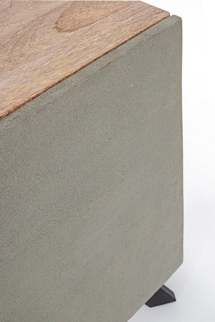 Credenza "Manchester" con struttura in legno di mango e acciaio, cassetti in legno riciclato, stile moderno - 33
