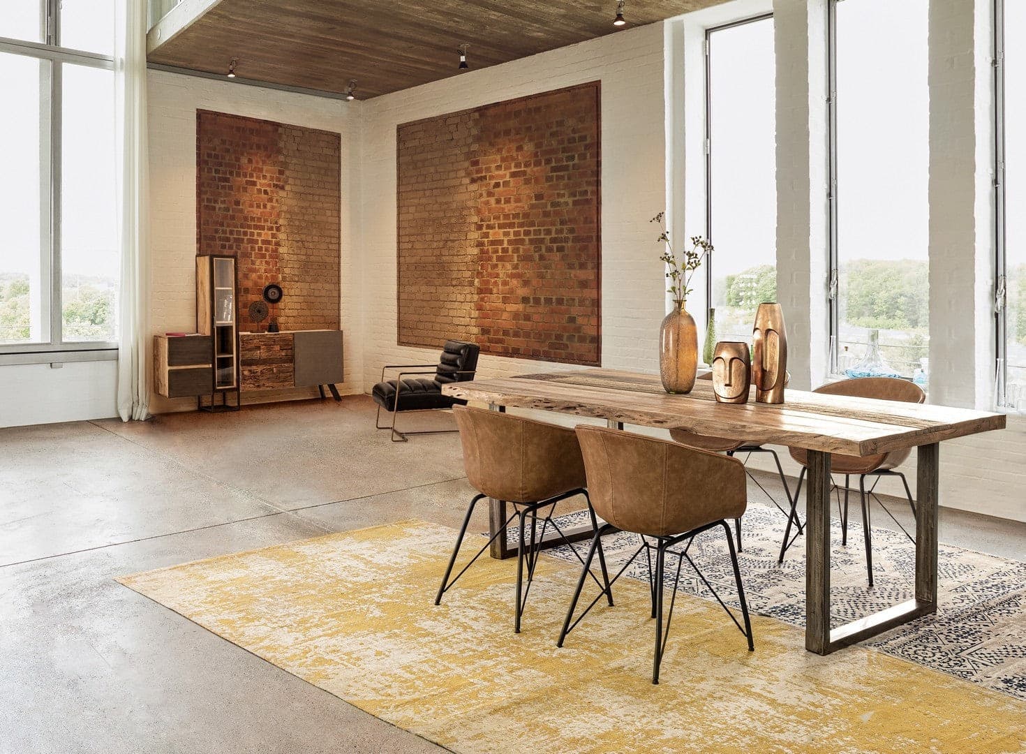 Credenza "Manchester" con struttura in legno di mango e acciaio, cassetti in legno riciclato, stile moderno - 38